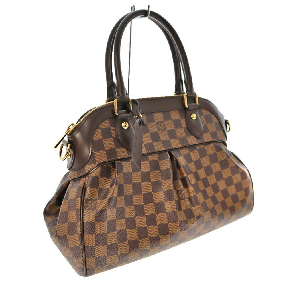 LOUIS VUITTON Trevi Handbag Shoulder Bag Damier Canvas Ebene Brown